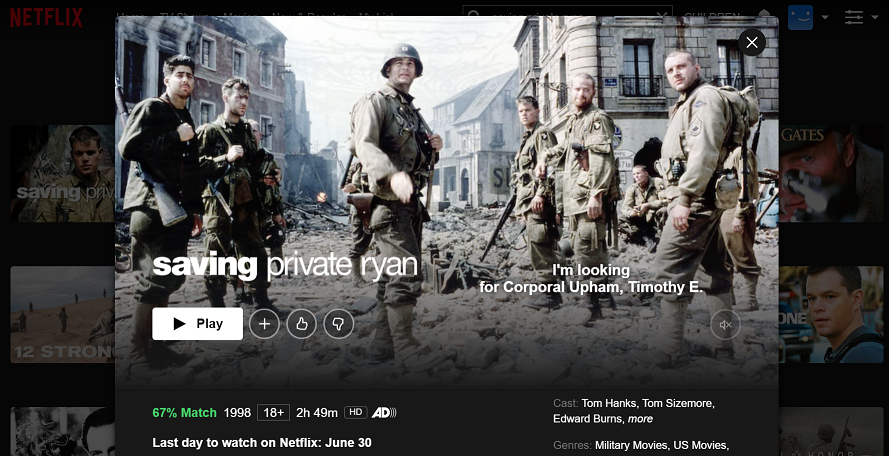 Saving Private Ryan  1998   Watch it on Netflix From Anywhere in the World - 42