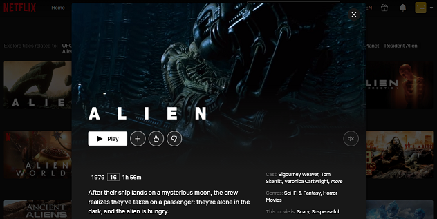 Alien  1979   Watch it on Netflix From Anywhere in the World - 48