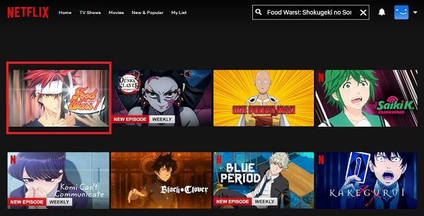 UK Anime Network - Food Wars! Shokugeki no Sama available on Netflix
