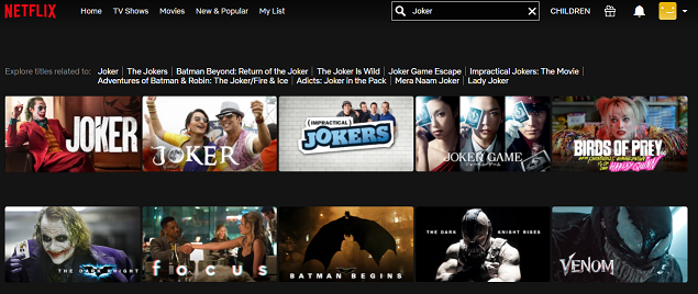 joker movie available on netflix