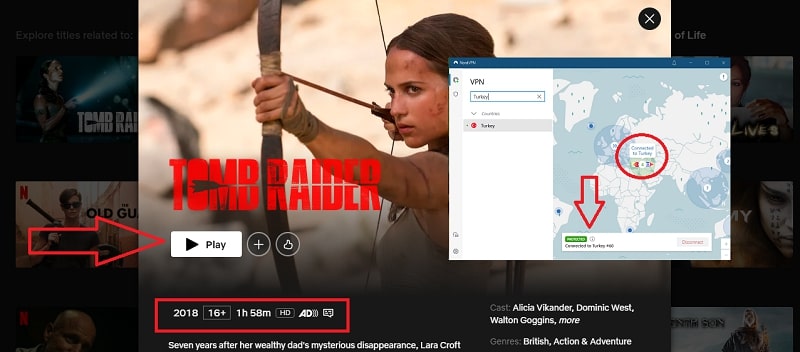 Watch Tomb Raider  2018  on Netflix From Anywhere in the World - 93