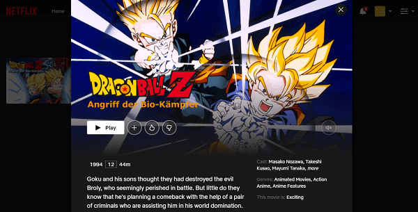 Dragon Ball Z  Bio Broly  1994  on Netflix  Watch it from Anywhere in the World - 89