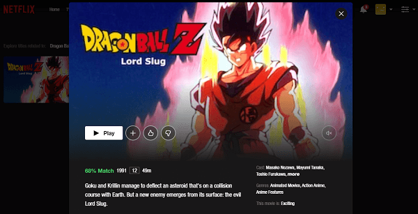 Watch Dragon Ball Z  Lord Slug  1991  on Netflix from Anywhere in the World - 50