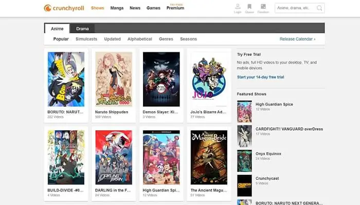 Top 21 Free Anime Sites for Streaming and Downloading