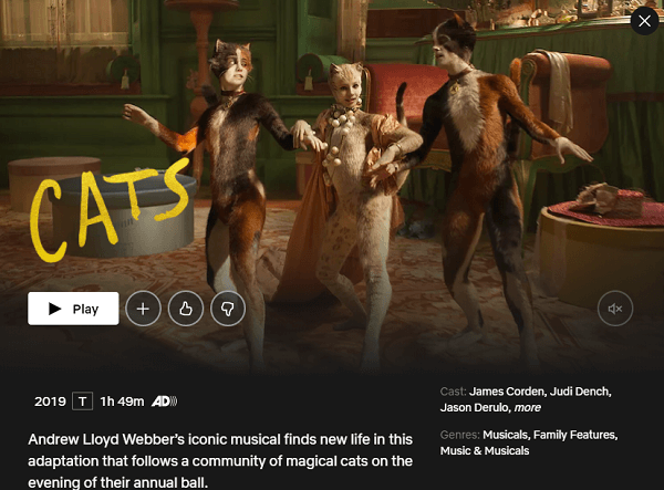 Watch Cats  2019  on Netflix From Anywhere in the World - 27