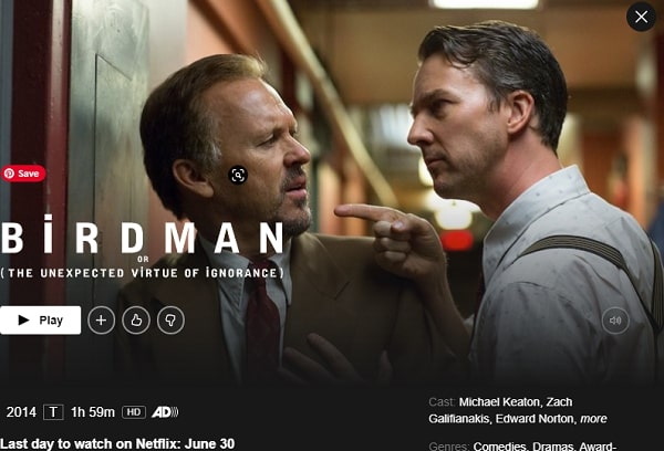 Watch Birdman  2014  on Netflix From Anywhere in the World - 2