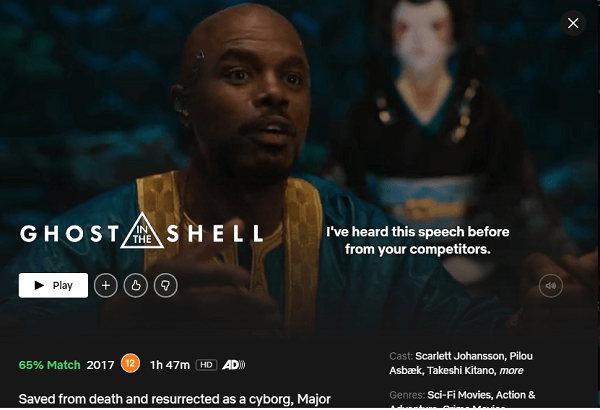 Watch Ghost in the Shell  2017  on Netflix From Anywhere in the World - 87