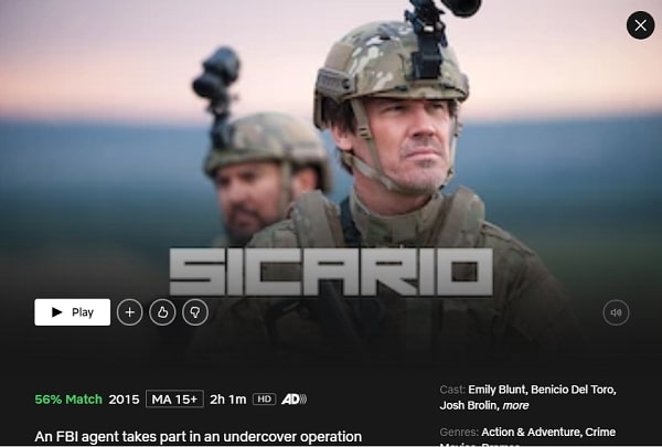 Watch Sicario  2015  on Netflix From Anywhere in the World - 40