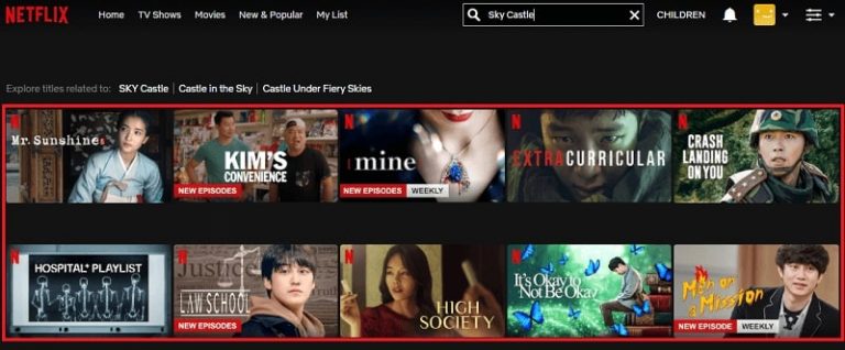 sky castle netflix usa