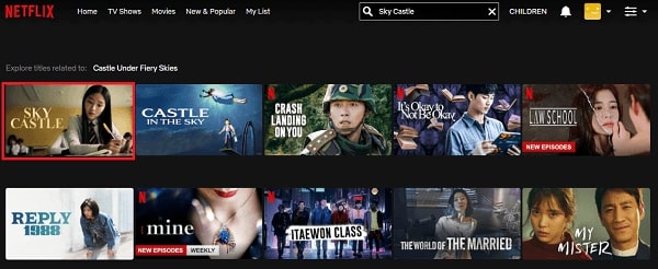 sky castle netflix usa