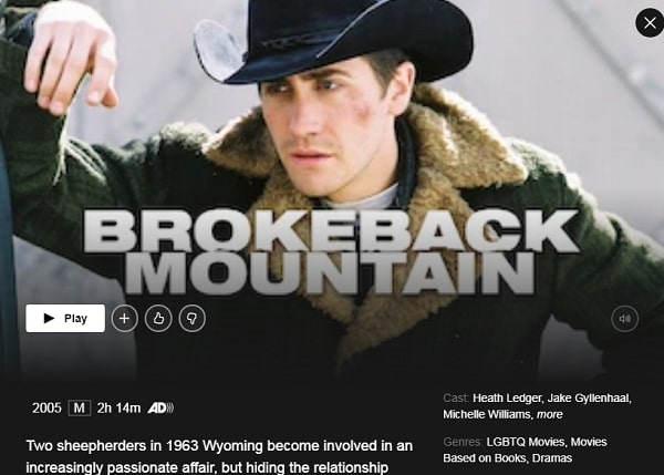 Watch Brokeback Mountain  2005  on Netflix From Anywhere in the World - 48