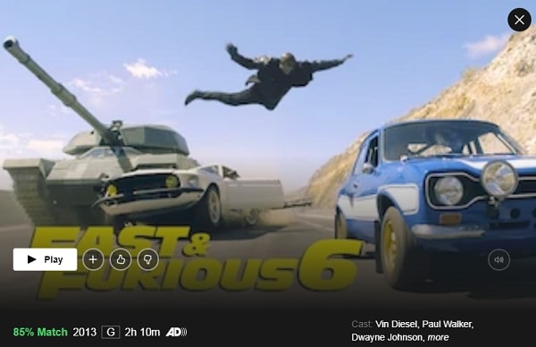 Watch Fast and Furious 6  2013  on Netflix From Anywhere in the World - 99