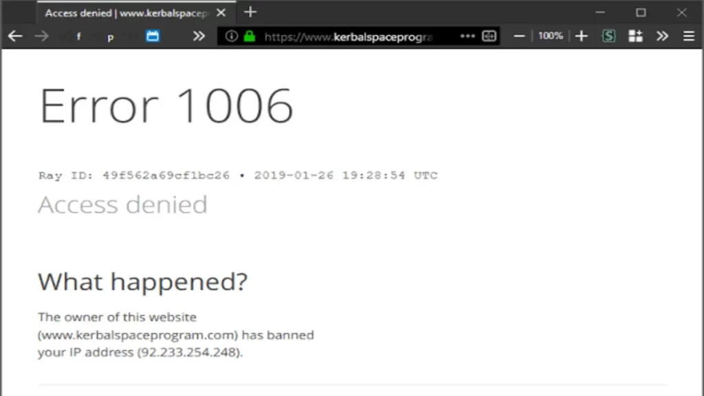 How to Fix Error 1006  The Owner of This Website Has Banned Your IP Address   VPN Helpers - 91